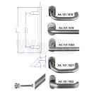 Edelstahl Haust&uuml;r Griff- Beschlag- Set in verschiedenen L&auml;ngen Art.Nr.:101.1020 Ma&szlig; L:1600/ Ma&szlig; B:1200mm