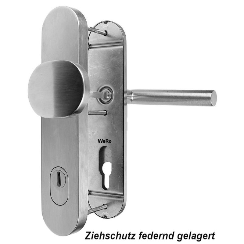 Edelstahl Schutzbeschlag für WOHNUNGSTÜREN Knopf / Drücker ...