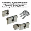 WeRo- Schlie&szlig;zylinder f&uuml;r gleichschlie&szlig;ende individuell gestiftete Schlie&szlig;anlagen der Marke ABUS Doppelzylinder A:30mm B:50mm